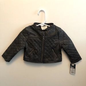 NWT! Toddler Faux Leather Coat